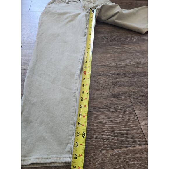 Old Navy Curvy Extra High Rise Sky Hi Straight Pants Women’s 8 Beige Utility - Picture 10 of 11